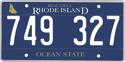 RI license plate 749327