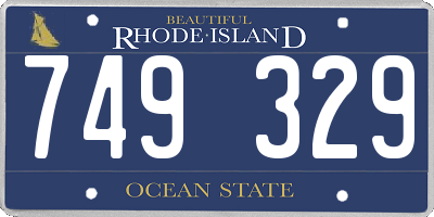 RI license plate 749329