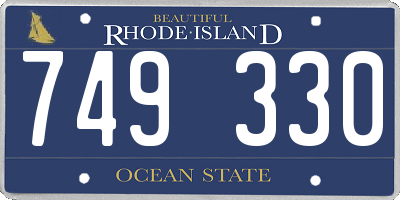 RI license plate 749330