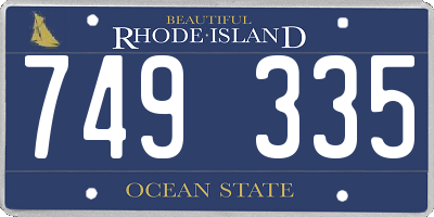RI license plate 749335