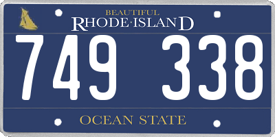 RI license plate 749338