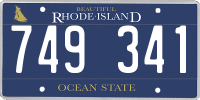 RI license plate 749341