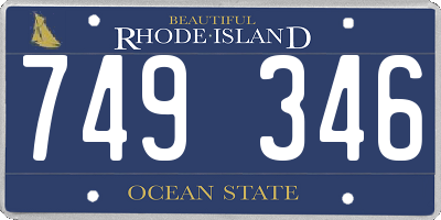 RI license plate 749346
