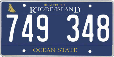 RI license plate 749348