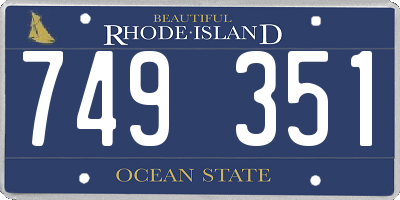 RI license plate 749351