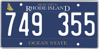 RI license plate 749355