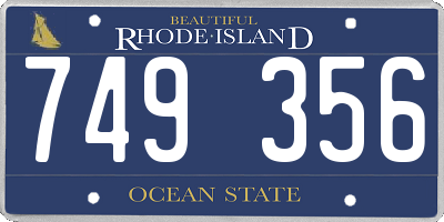 RI license plate 749356