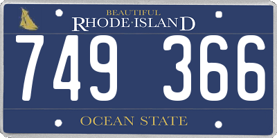 RI license plate 749366