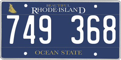 RI license plate 749368