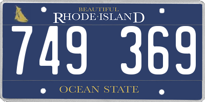 RI license plate 749369