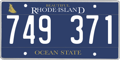 RI license plate 749371