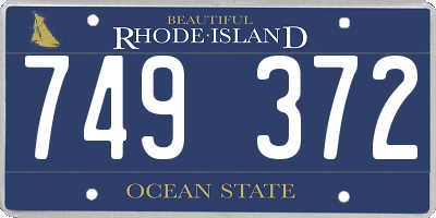 RI license plate 749372