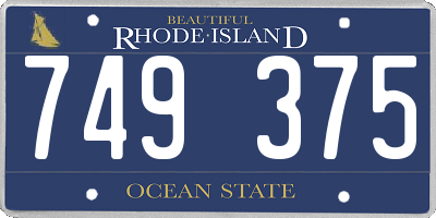 RI license plate 749375