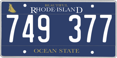 RI license plate 749377