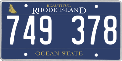 RI license plate 749378
