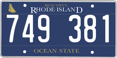 RI license plate 749381