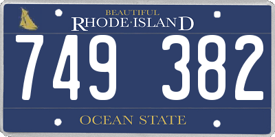 RI license plate 749382
