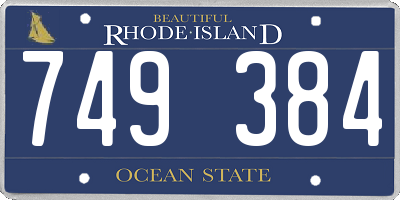 RI license plate 749384
