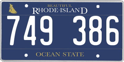 RI license plate 749386