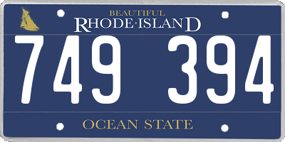 RI license plate 749394