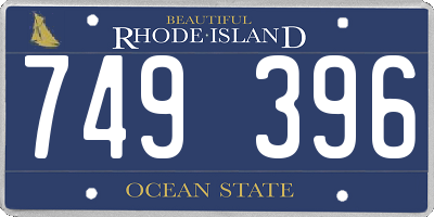 RI license plate 749396