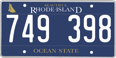 RI license plate 749398