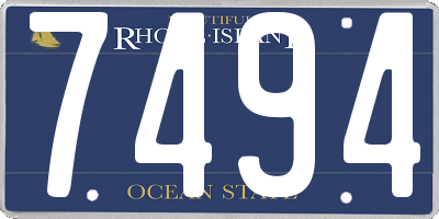 RI license plate 7494