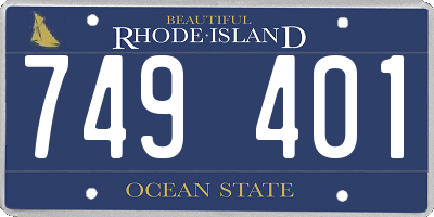 RI license plate 749401