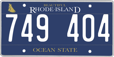 RI license plate 749404