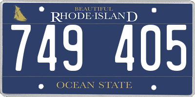 RI license plate 749405