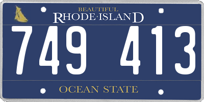 RI license plate 749413