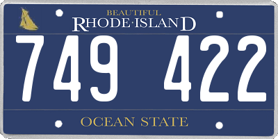 RI license plate 749422
