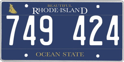 RI license plate 749424