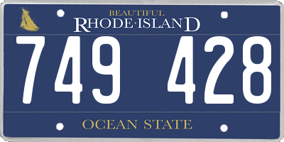 RI license plate 749428