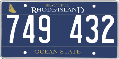 RI license plate 749432