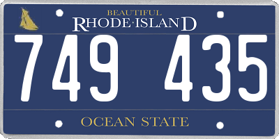 RI license plate 749435