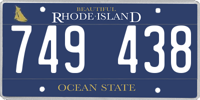 RI license plate 749438