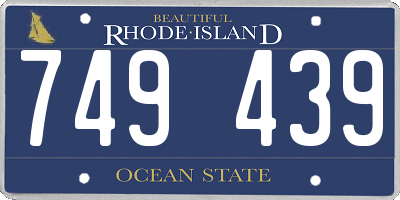 RI license plate 749439