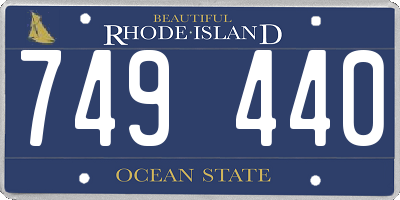 RI license plate 749440