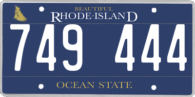 RI license plate 749444