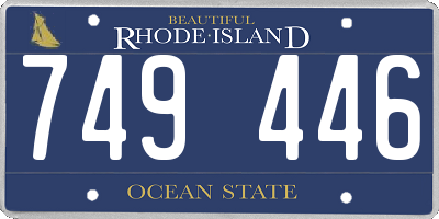 RI license plate 749446