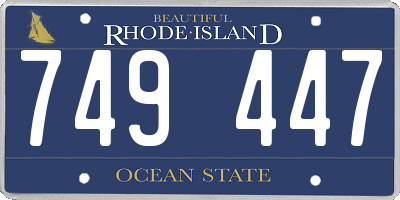 RI license plate 749447