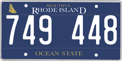 RI license plate 749448