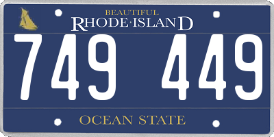 RI license plate 749449