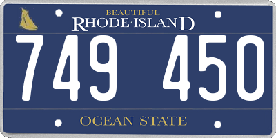RI license plate 749450