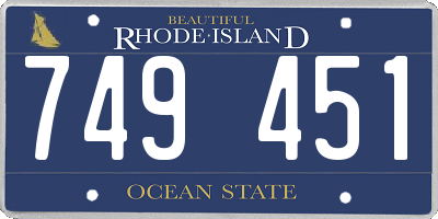 RI license plate 749451