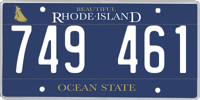 RI license plate 749461