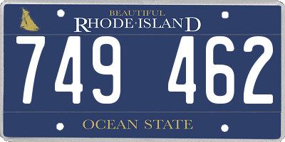 RI license plate 749462