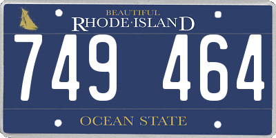 RI license plate 749464