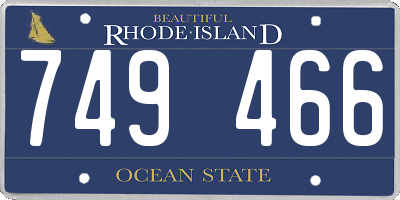 RI license plate 749466